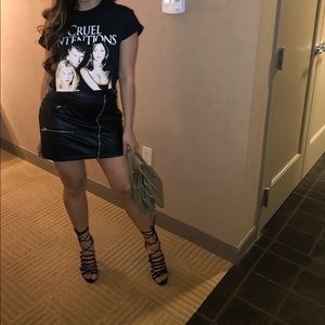 Forever 21 Faux Leather mini skirt with zippers